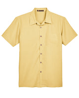 Harriton Men's Barbados Textured Camp Shirt