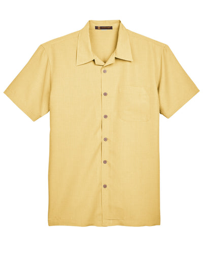 Harriton Men's Barbados Textured Camp Shirt