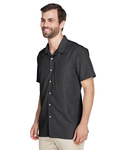 Harriton Men's Barbados Textured Camp Shirt
