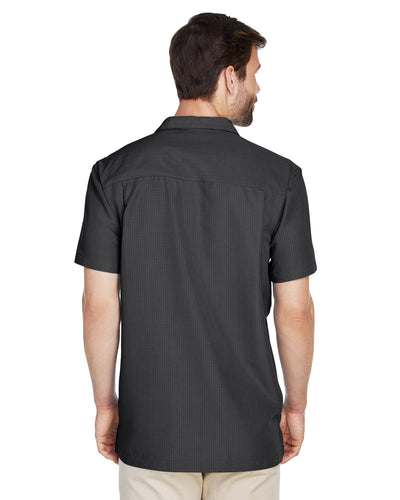 Harriton Men's Barbados Textured Camp Shirt