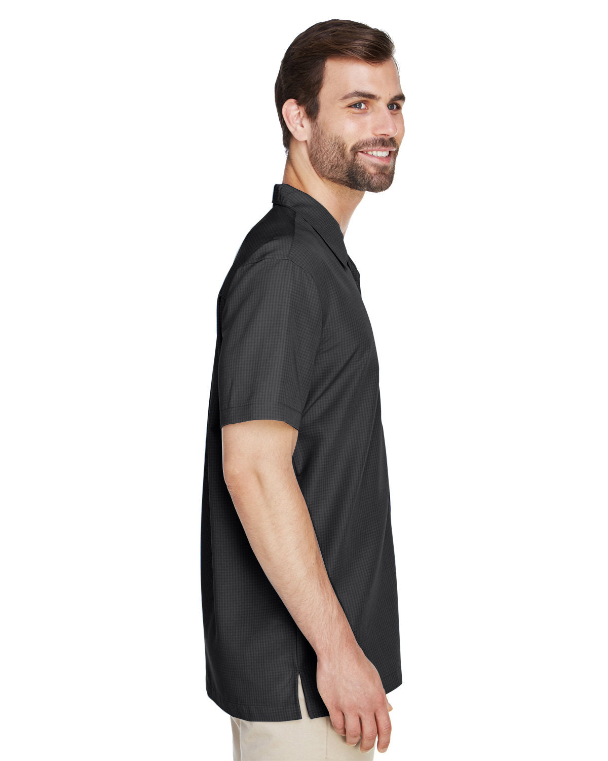 Harriton Men's Barbados Textured Camp Shirt