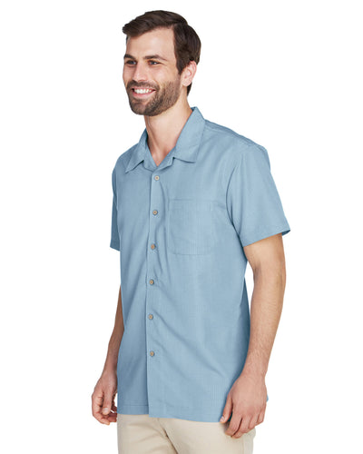 Harriton Men's Barbados Textured Camp Shirt