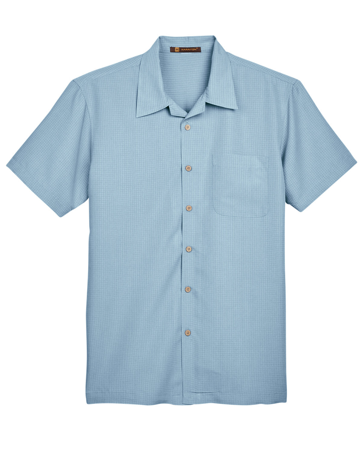 Harriton Men's Barbados Textured Camp Shirt