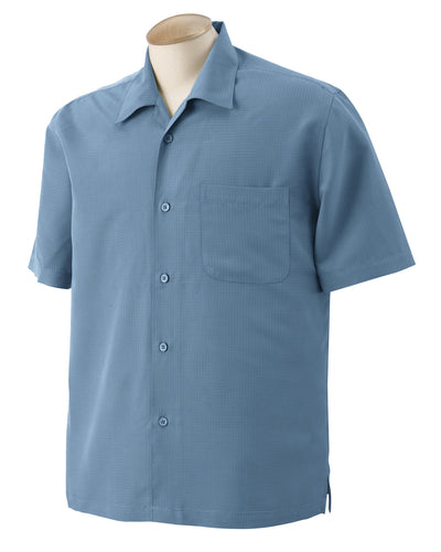 Harriton Men's Barbados Textured Camp Shirt