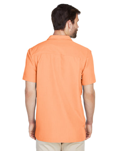 Harriton Men's Barbados Textured Camp Shirt