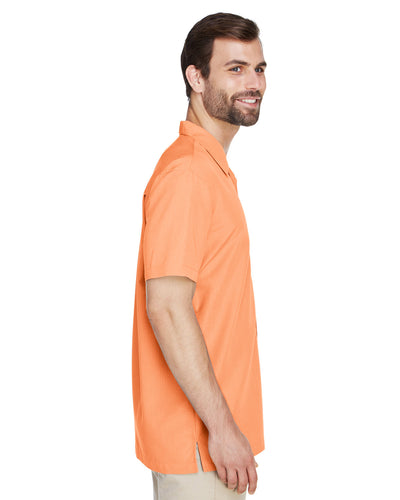 Harriton Men's Barbados Textured Camp Shirt