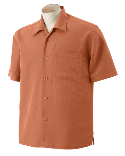 Harriton Men's Barbados Textured Camp Shirt