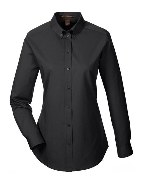 Harriton Ladies' Foundation 100% Cotton Long-Sleeve Twill Shirt with Teflon™ Harriton