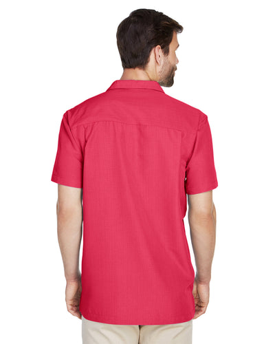 Harriton Men's Barbados Textured Camp Shirt