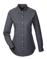 Harriton Ladies' Foundation 100% Cotton Long-Sleeve Twill Shirt with Teflon™ Harriton
