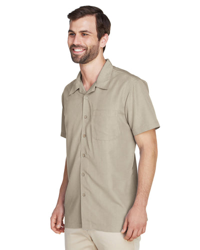 Harriton Men's Barbados Textured Camp Shirt