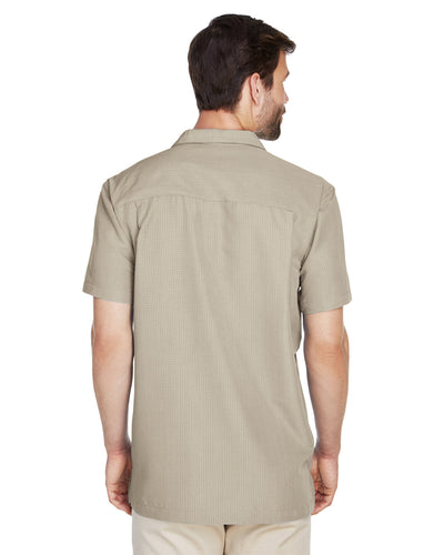 Harriton Men's Barbados Textured Camp Shirt
