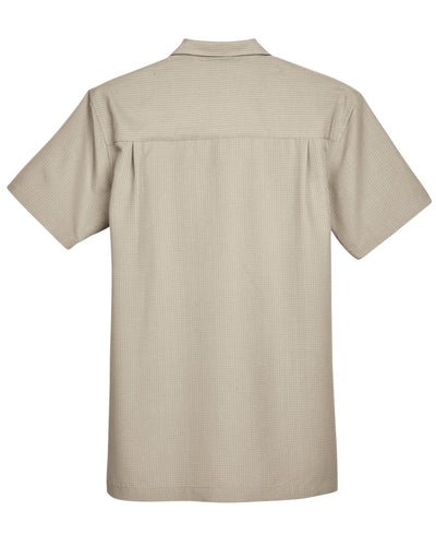 Harriton Men's Barbados Textured Camp Shirt