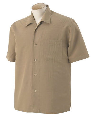 Harriton Men's Barbados Textured Camp Shirt