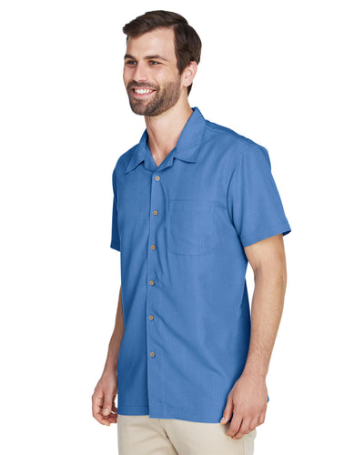 Harriton Men's Barbados Textured Camp Shirt