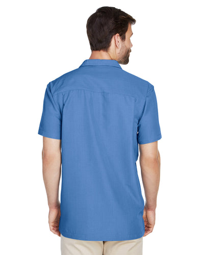 Harriton Men's Barbados Textured Camp Shirt