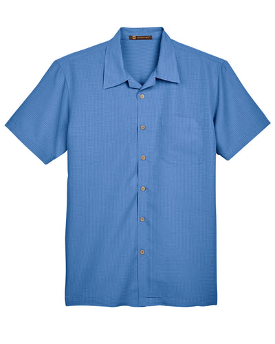 Harriton Men's Barbados Textured Camp Shirt