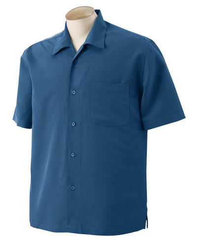 Harriton Men's Barbados Textured Camp Shirt
