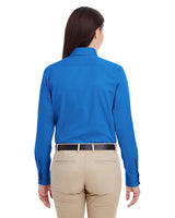 Harriton Ladies' Foundation 100% Cotton Long-Sleeve Twill Shirt with Teflon™ Harriton