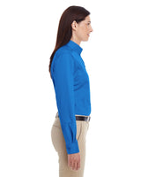 Harriton Ladies' Foundation 100% Cotton Long-Sleeve Twill Shirt with Teflon™ Harriton