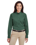Harriton Ladies' Foundation 100% Cotton Long-Sleeve Twill Shirt with Teflon™ Harriton