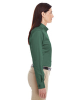 Harriton Ladies' Foundation 100% Cotton Long-Sleeve Twill Shirt with Teflon™ Harriton