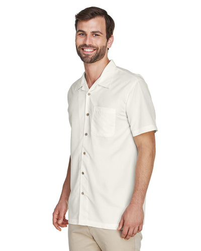 Harriton Men's Barbados Textured Camp Shirt