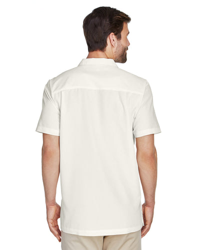Harriton Men's Barbados Textured Camp Shirt