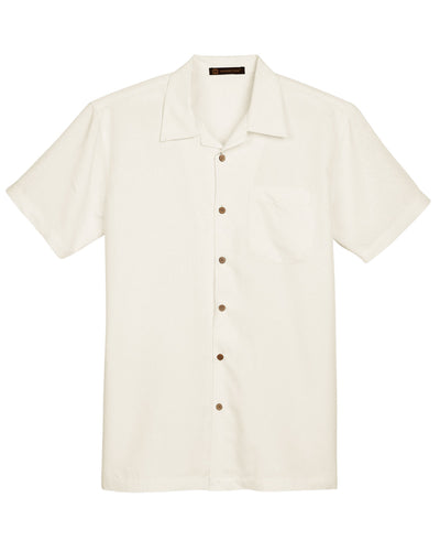 Harriton Men's Barbados Textured Camp Shirt