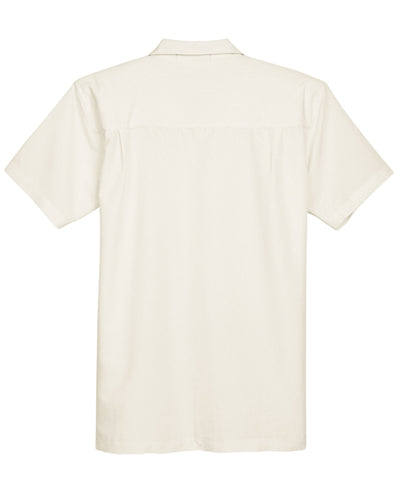 Harriton Men's Barbados Textured Camp Shirt