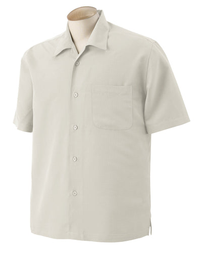 Harriton Men's Barbados Textured Camp Shirt