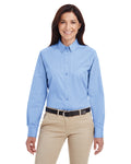 Harriton Ladies' Foundation 100% Cotton Long-Sleeve Twill Shirt with Teflon™ Harriton