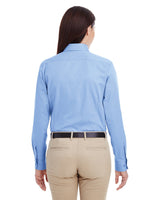 Harriton Ladies' Foundation 100% Cotton Long-Sleeve Twill Shirt with Teflon™ Harriton