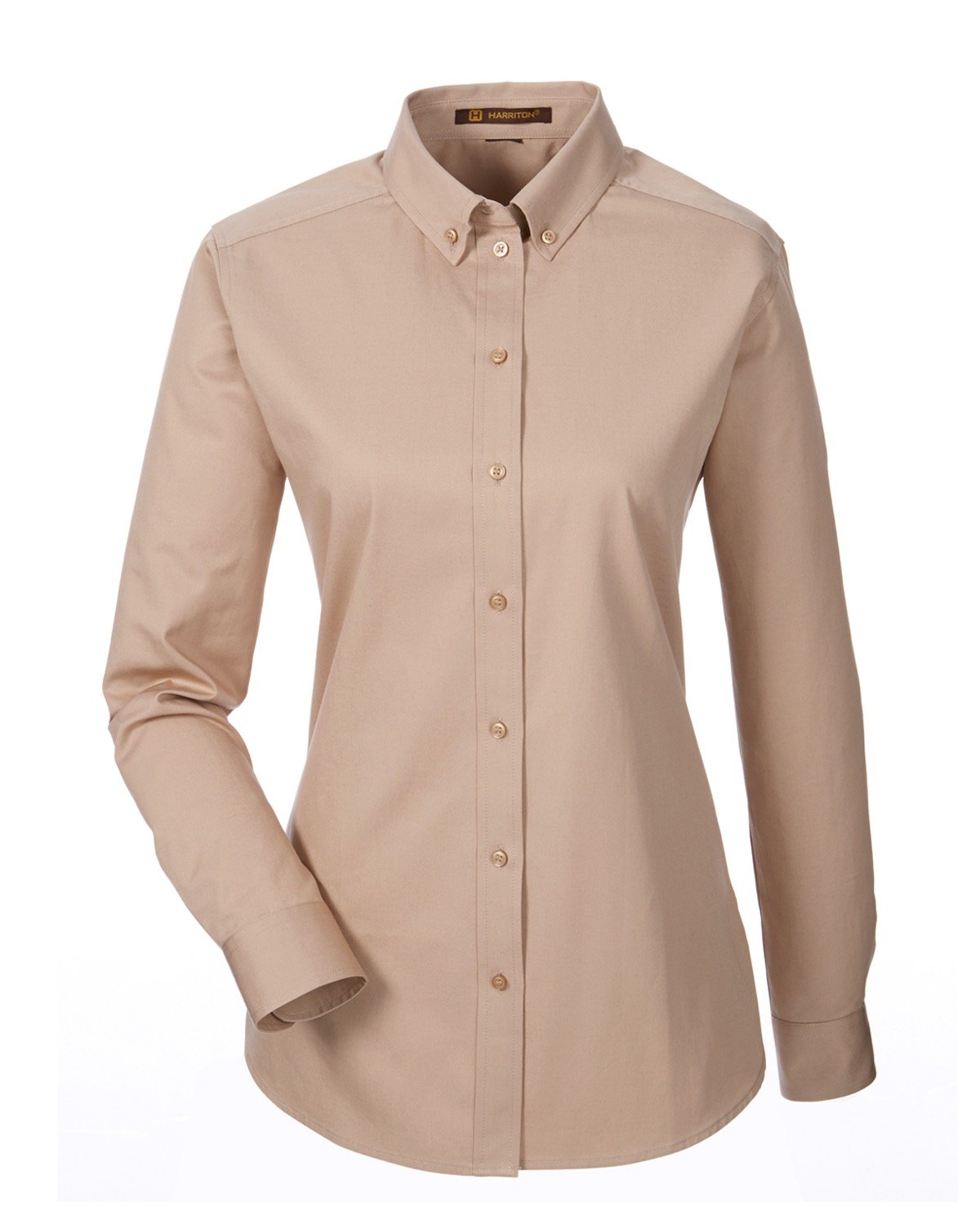 Harriton Ladies' Foundation 100% Cotton Long-Sleeve Twill Shirt with Teflon™ Harriton