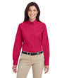 Harriton Ladies' Foundation 100% Cotton Long-Sleeve Twill Shirt with Teflon™ Harriton