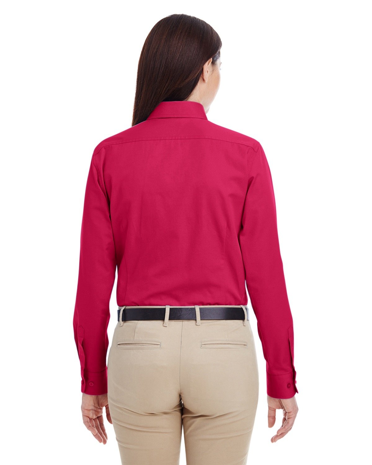 Harriton Ladies' Foundation 100% Cotton Long-Sleeve Twill Shirt with Teflon™ Harriton