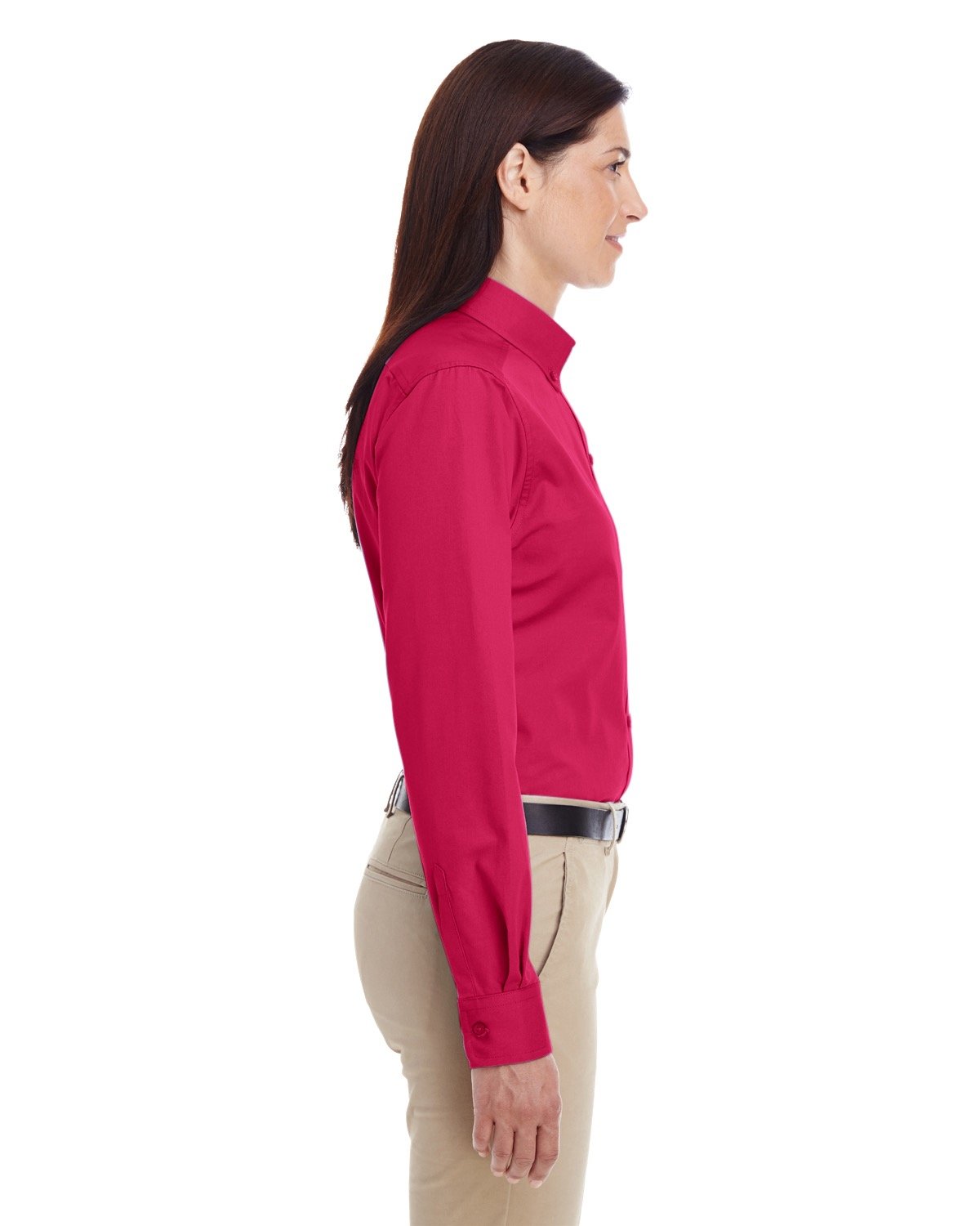Harriton Ladies' Foundation 100% Cotton Long-Sleeve Twill Shirt with Teflon™ Harriton