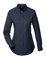 Harriton Ladies' Foundation 100% Cotton Long-Sleeve Twill Shirt with Teflon™ Harriton