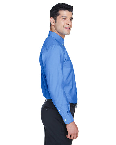 Harriton Men's Long-Sleeve Oxford with Stain-Release