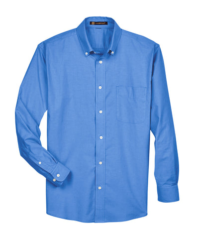 Harriton Men's Long-Sleeve Oxford with Stain-Release