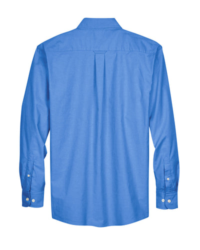 Harriton Men's Long-Sleeve Oxford with Stain-Release