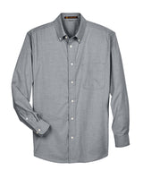 Harriton Men's Long-Sleeve Oxford with Stain-Release
