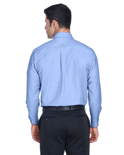 Harriton Men's Long-Sleeve Oxford with Stain-Release