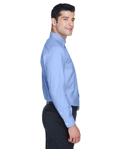 Harriton Men's Long-Sleeve Oxford with Stain-Release