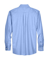 Harriton Men's Long-Sleeve Oxford with Stain-Release