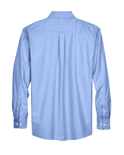 Harriton Men's Long-Sleeve Oxford with Stain-Release