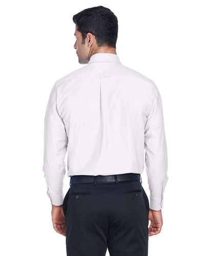 Harriton Men's Long-Sleeve Oxford with Stain-Release