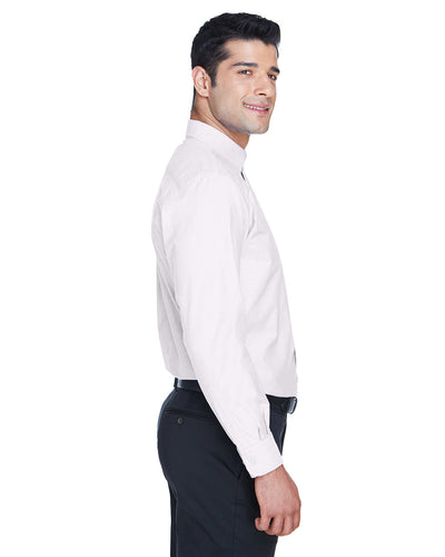 Harriton Men's Long-Sleeve Oxford with Stain-Release