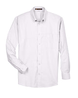 Harriton Men's Long-Sleeve Oxford with Stain-Release
