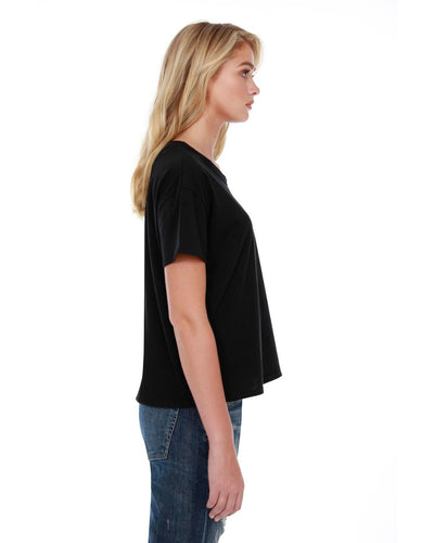 StarTee Ladies' 3.5 oz., 100% Cotton Raw-Neck Boxy T-Shirt